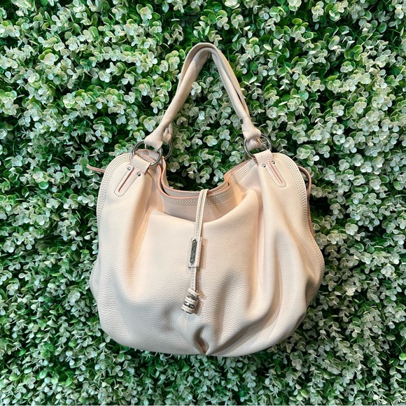 Celine Triomphe Bittersweet pale pink shoulder bag pebbled leather dual strap - Picture 14 of 16